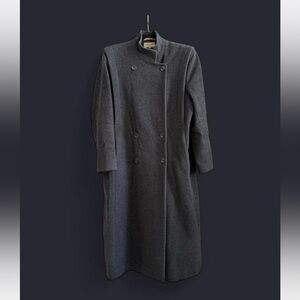 Yugoslavian vintage Elegant Gray Double-Breasted Women's Coat